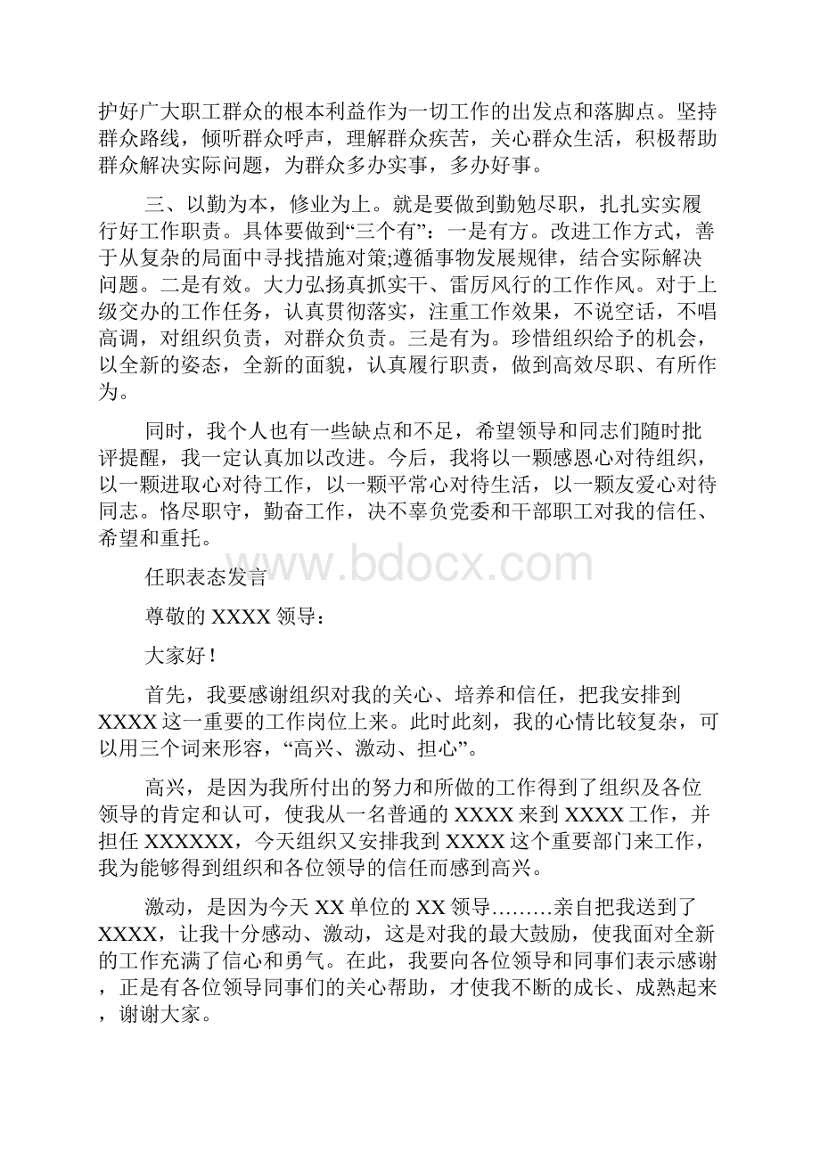 领导任职表态发言.docx_第2页