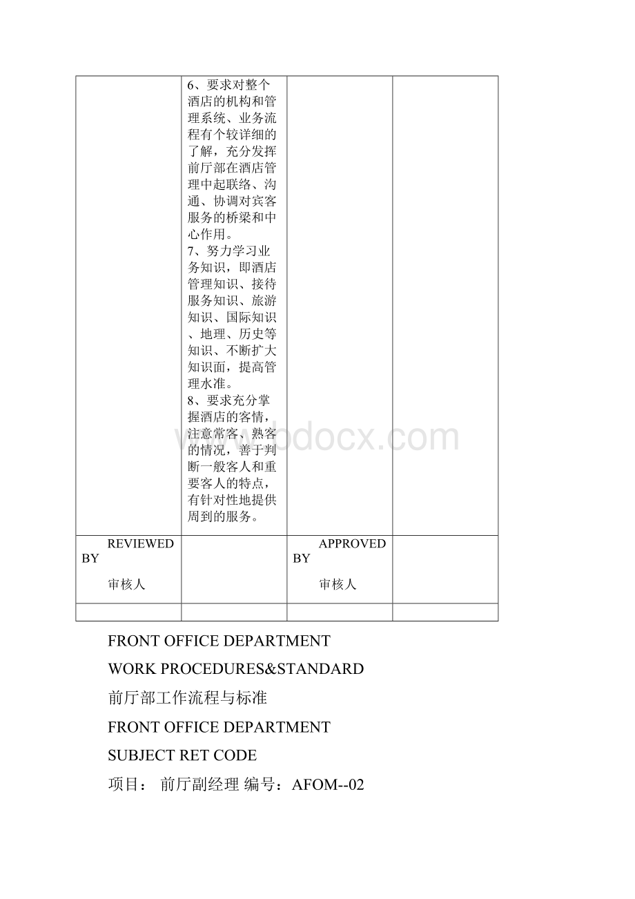 前厅部工作流程与标准.docx_第2页