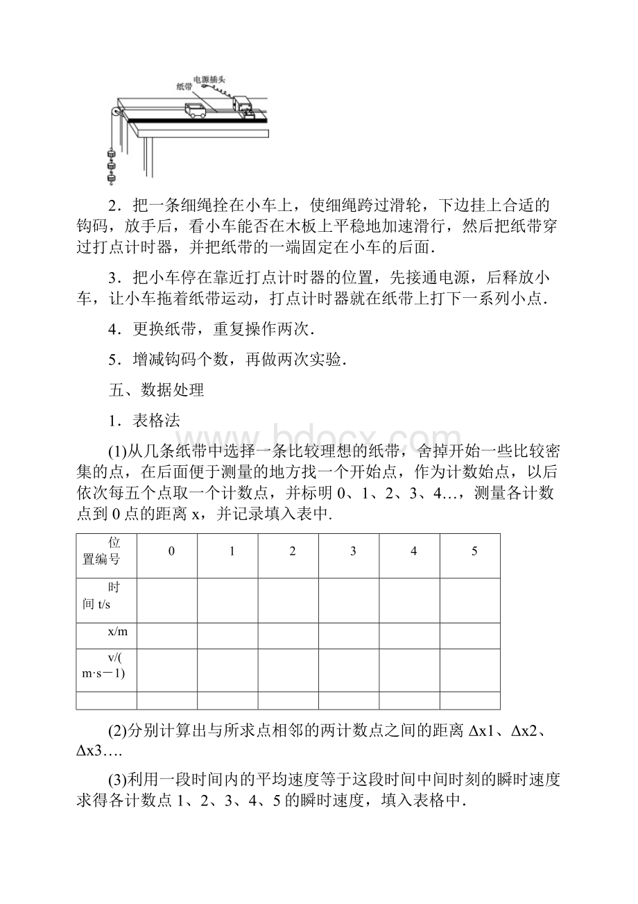 小车速度与时间关系分析Word文件下载.docx_第2页