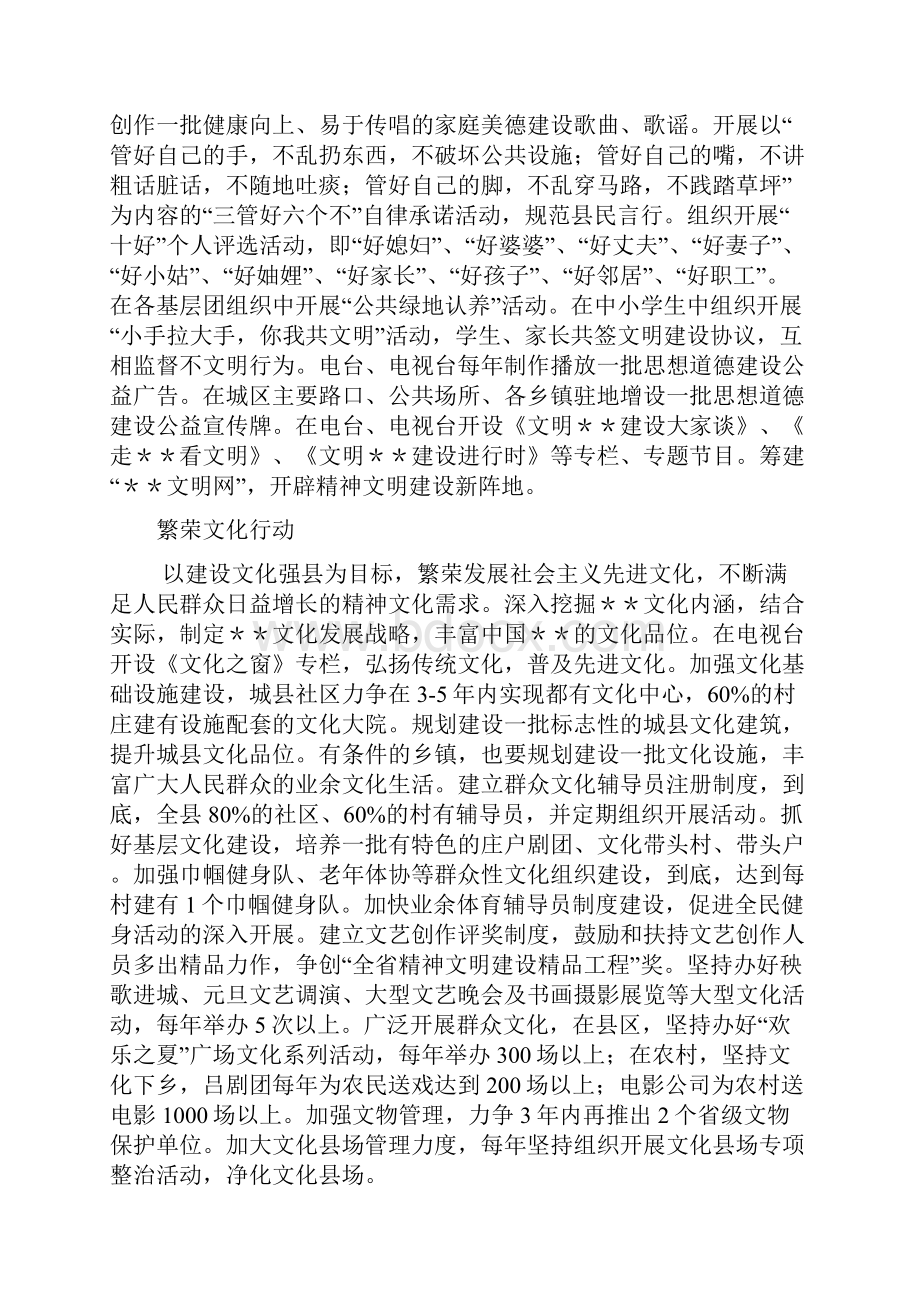 文明县建设活动实施意见Word格式.docx_第3页