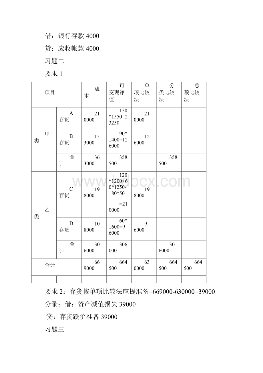 中级财务会计作业参考答案.docx_第2页