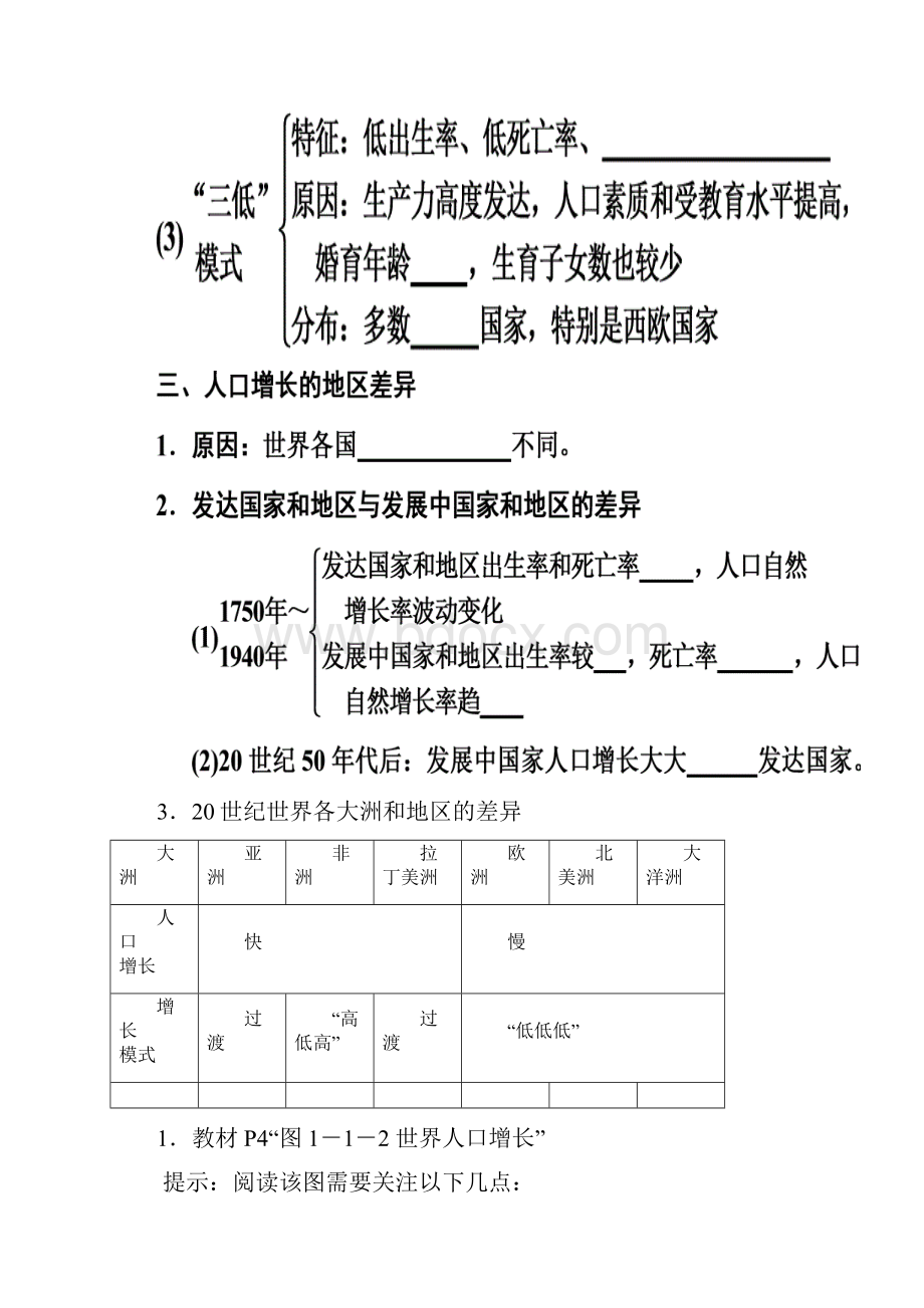 人口的增长模式及地区分布Word格式.docx_第3页