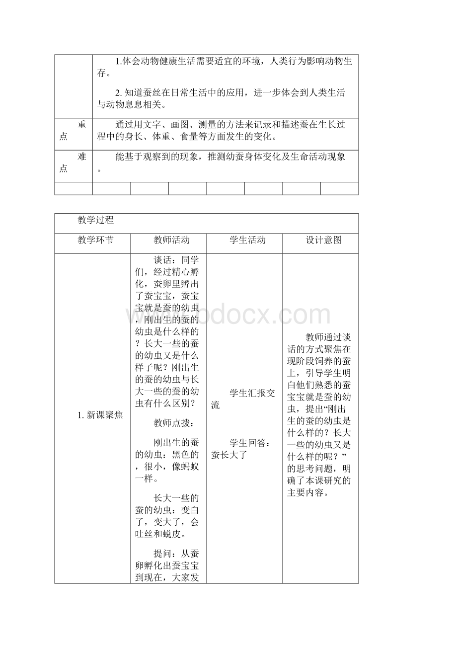 科学教科版小学科学三年级下册23蚕长大了教案Word文档下载推荐.docx_第2页