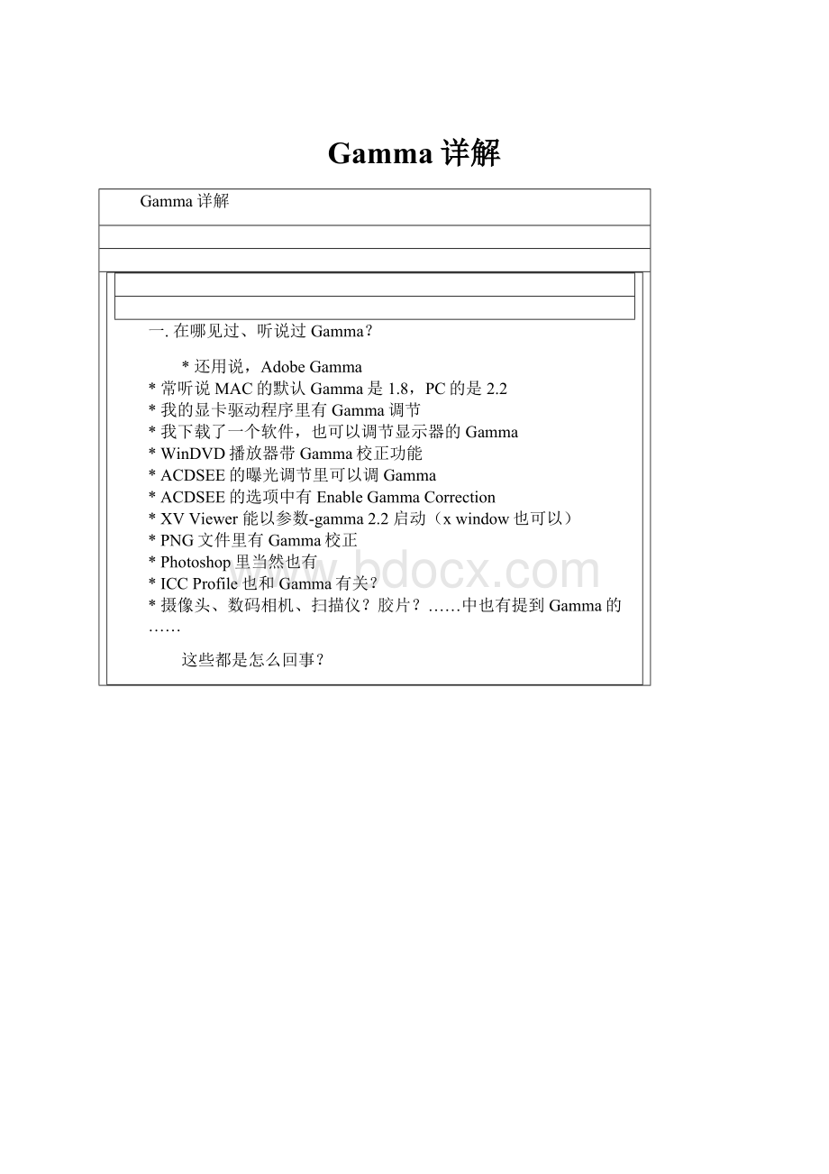 Gamma详解.docx