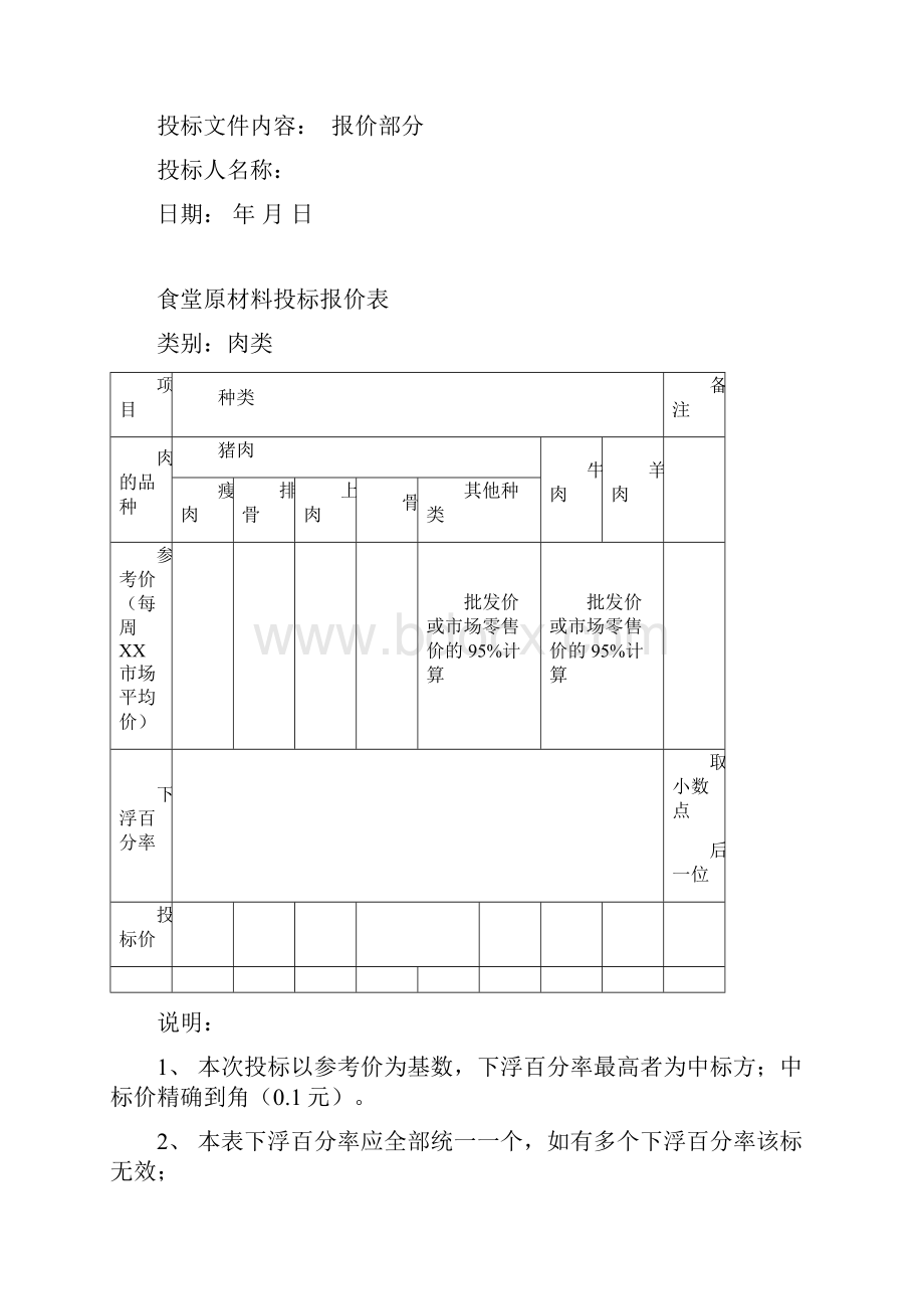 食堂食材配送肉类投标文件范本副本.docx_第3页