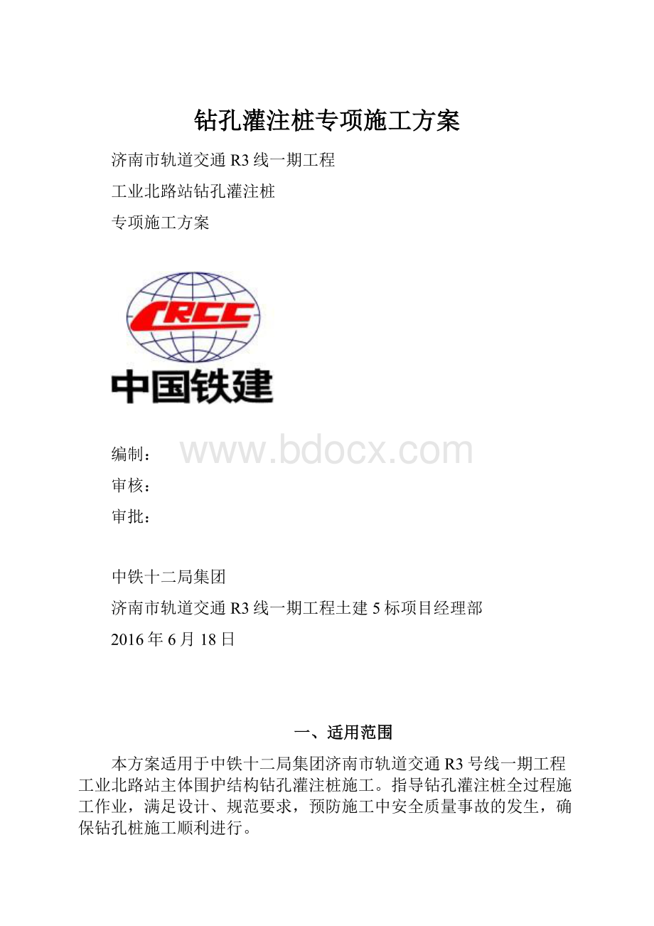 钻孔灌注桩专项施工方案.docx