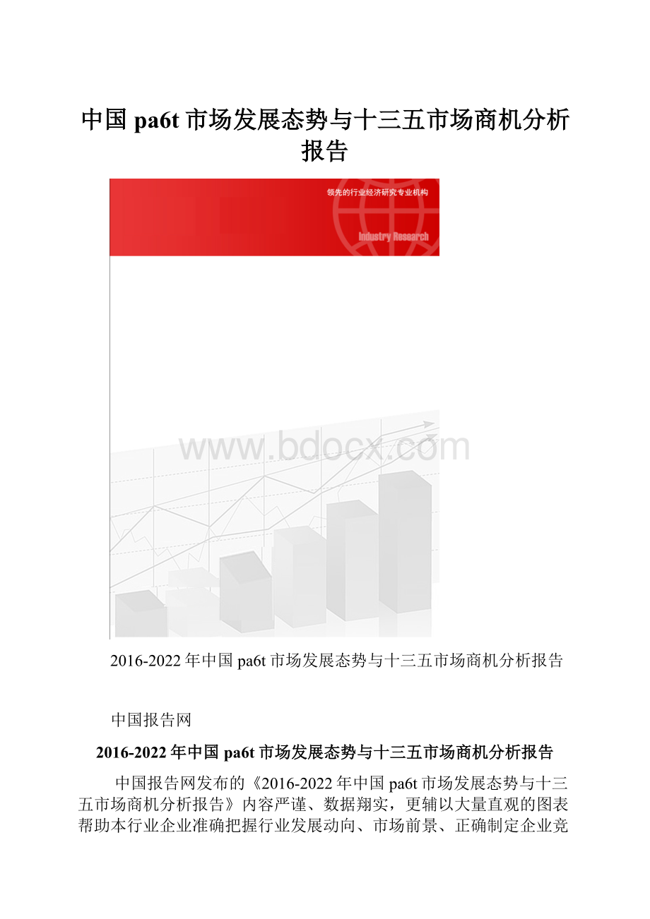 中国pa6t市场发展态势与十三五市场商机分析报告.docx_第1页