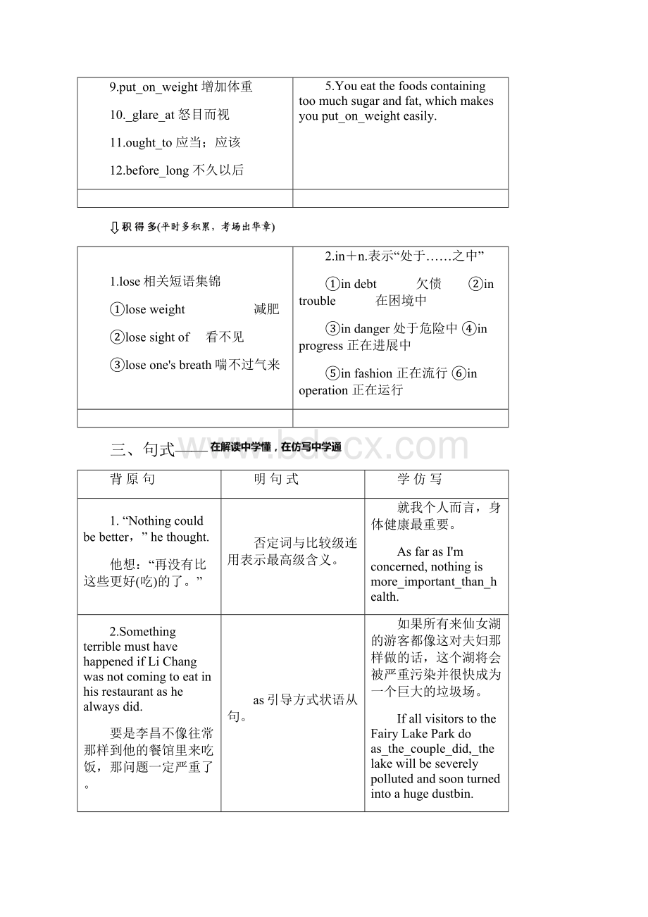 届人教版必修三一轮复习Unit 2 Healthy eating单元学案25页.docx_第3页