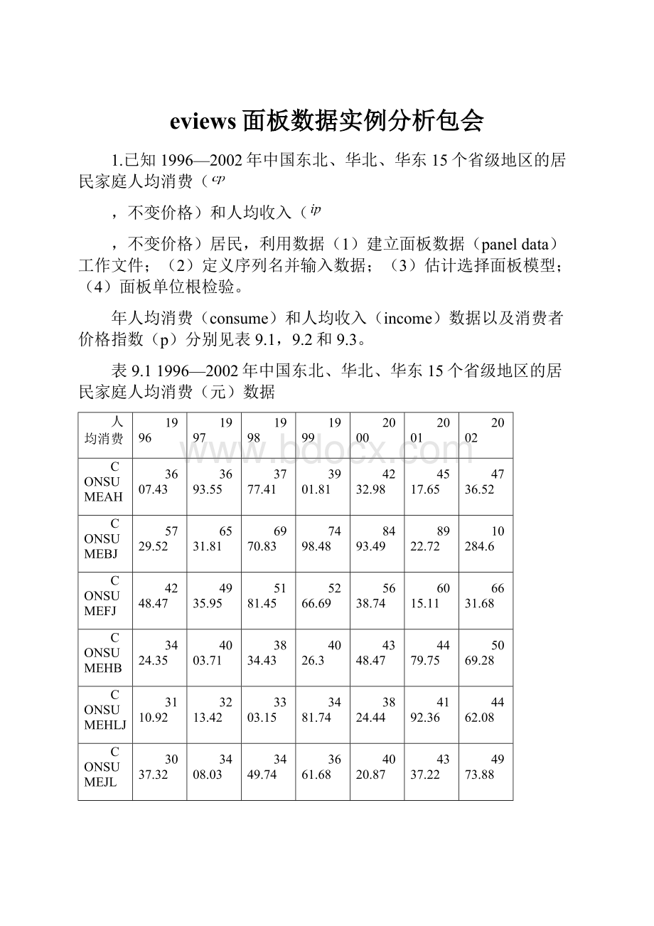 eviews面板数据实例分析包会Word文档下载推荐.docx