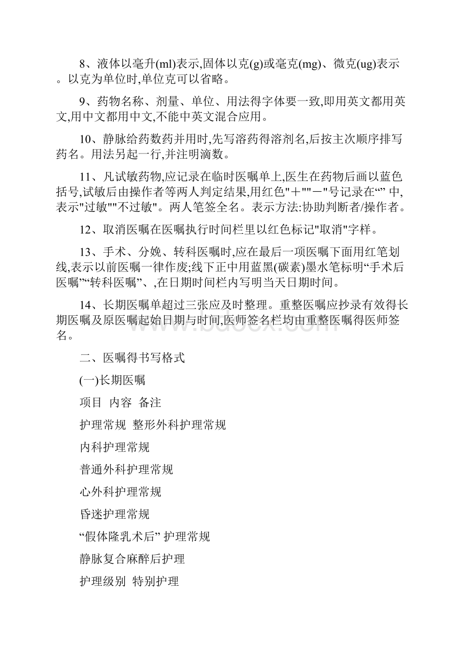 医嘱书写规则文档格式.docx_第3页