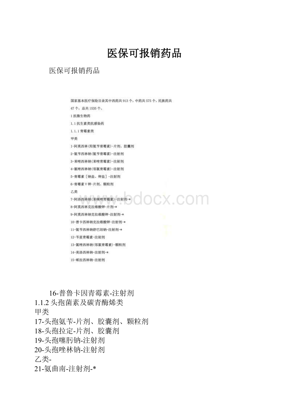 医保可报销药品.docx_第1页