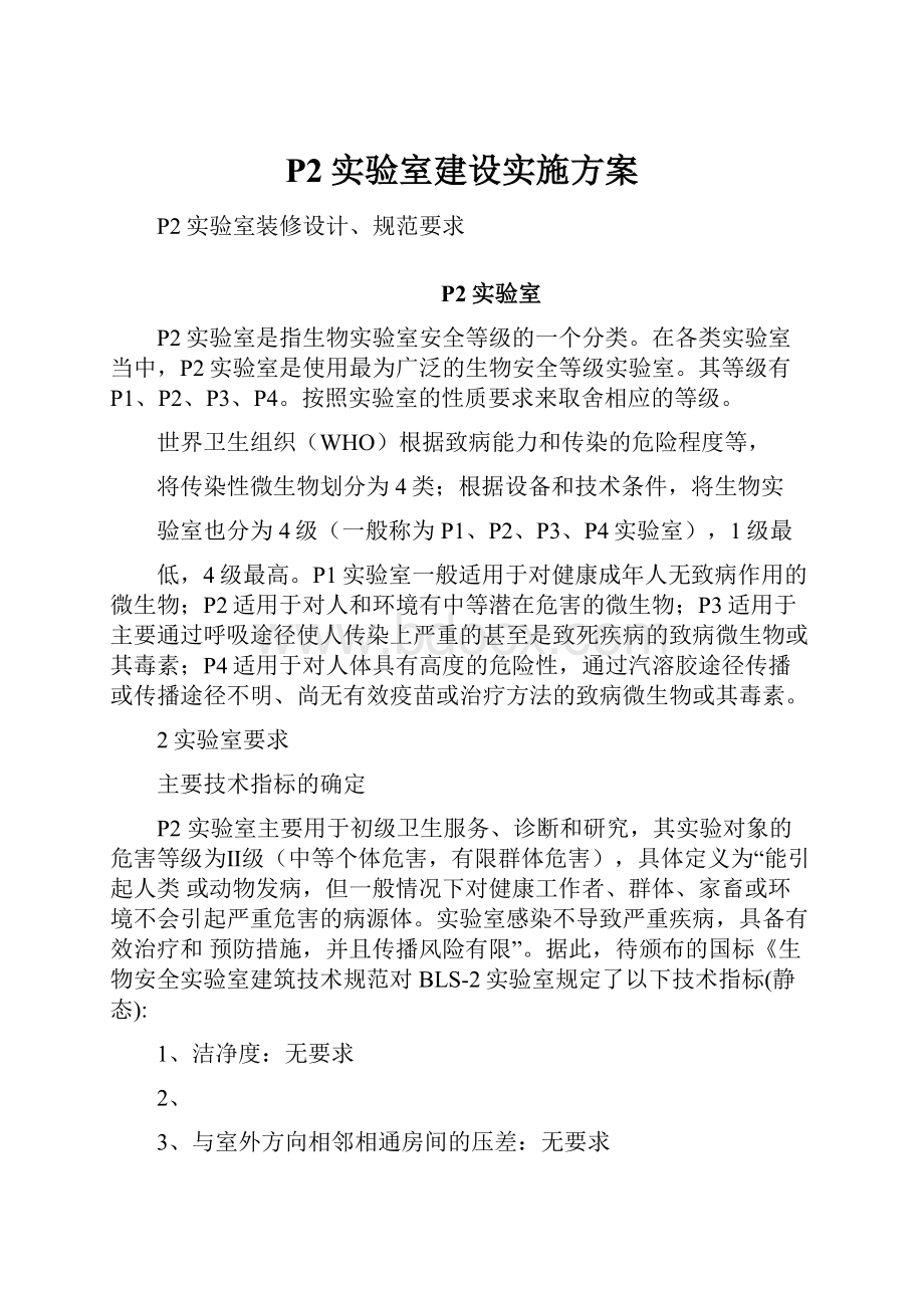 P2实验室建设实施方案Word文档格式.docx