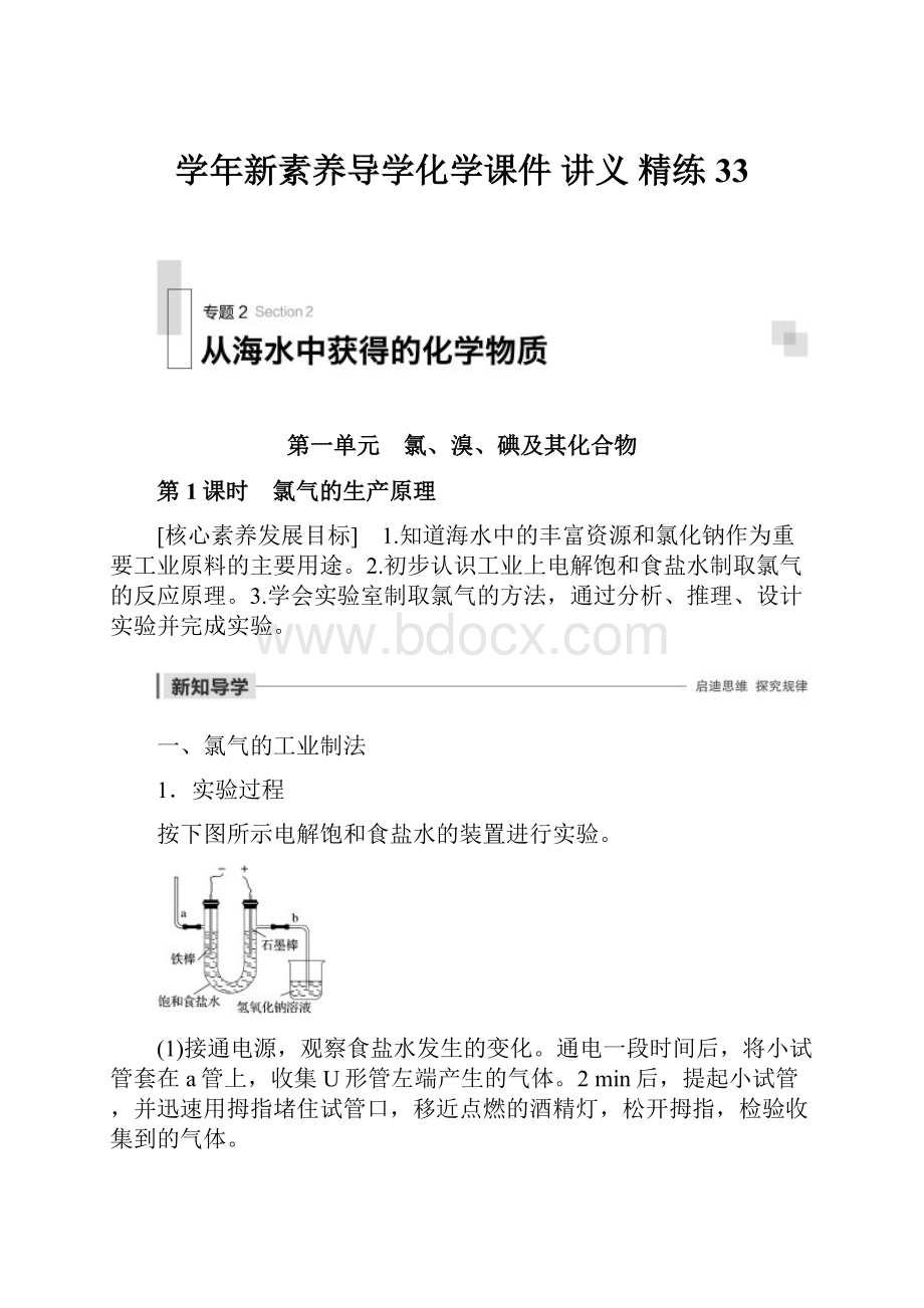 学年新素养导学化学课件 讲义 精练 33Word下载.docx