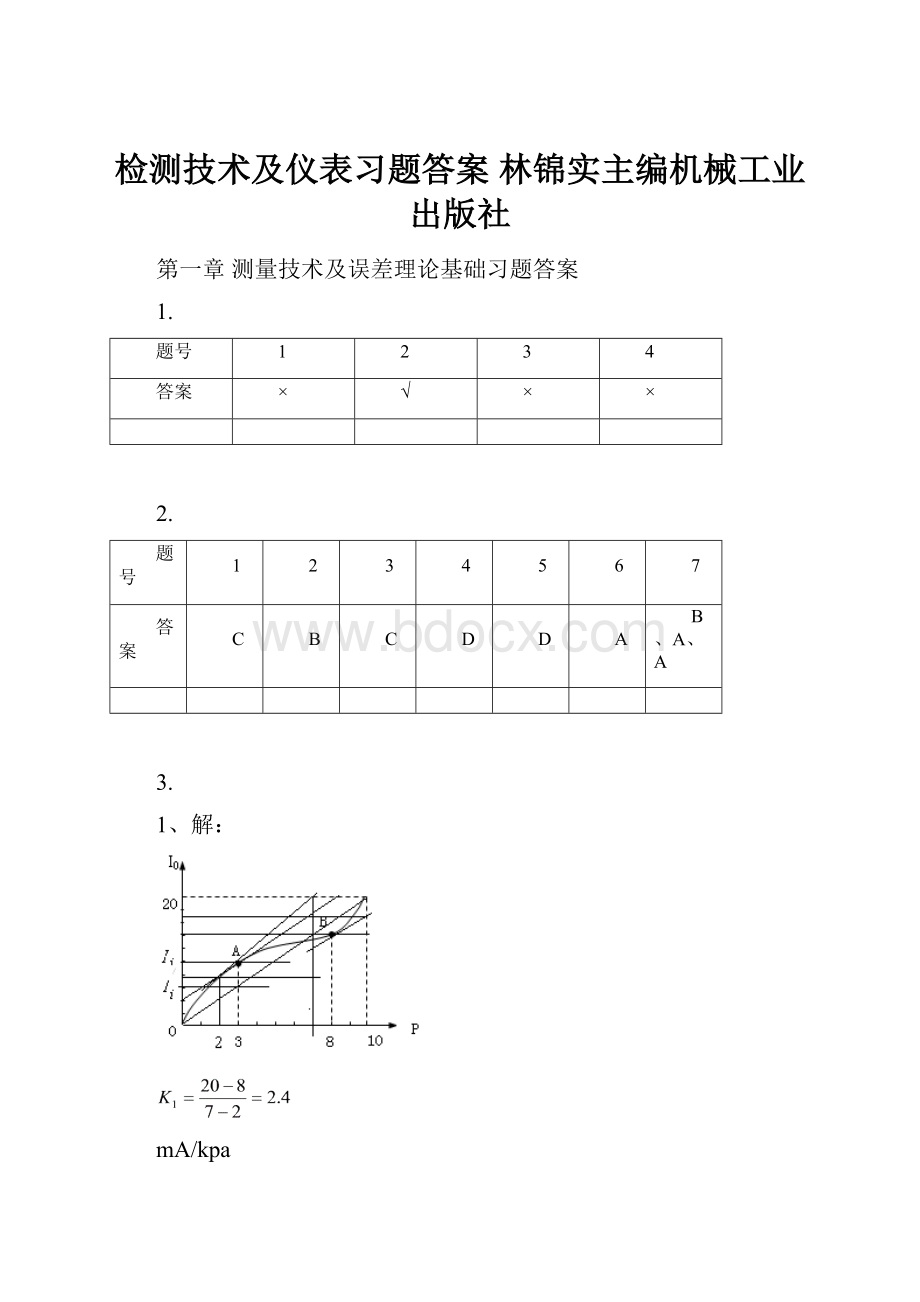 检测技术及仪表习题答案 林锦实主编机械工业出版社.docx_第1页