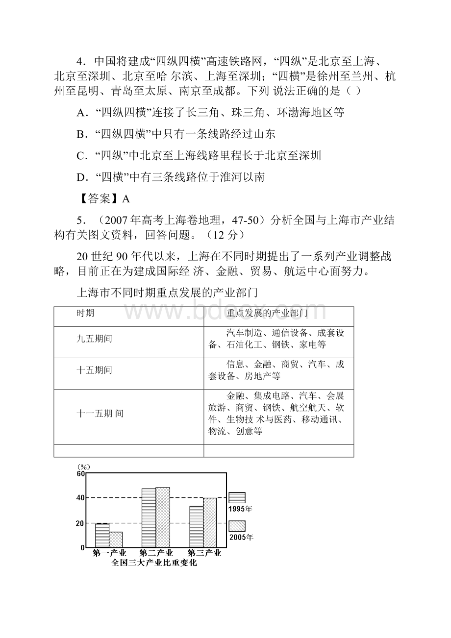 高考地理母题揭秘考点97中国的交通商业旅游业文档格式.docx_第2页