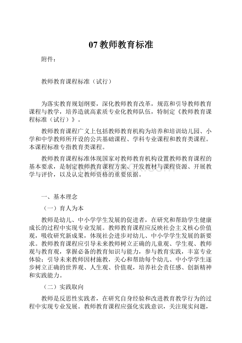 07教师教育标准.docx_第1页