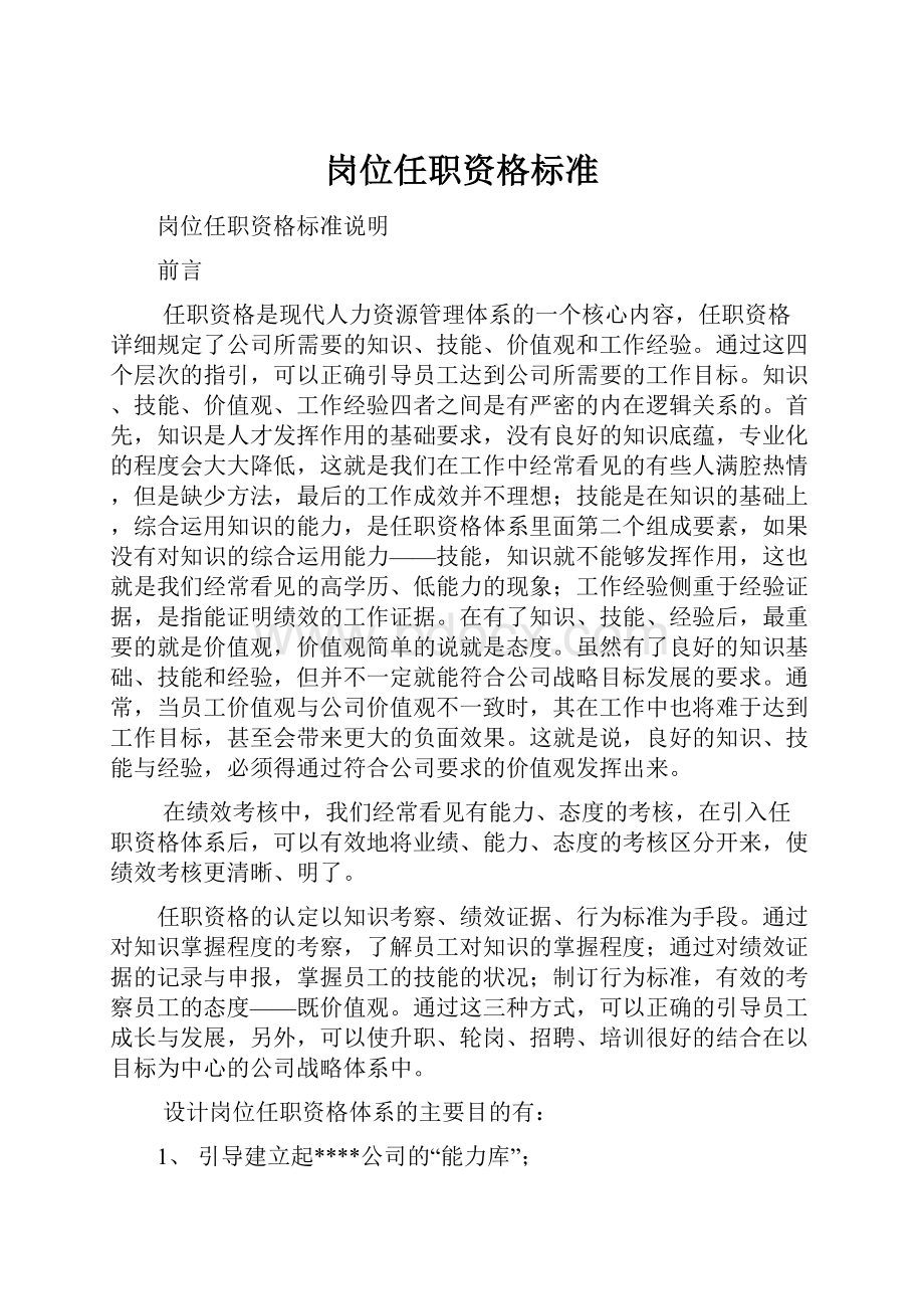 岗位任职资格标准.docx_第1页