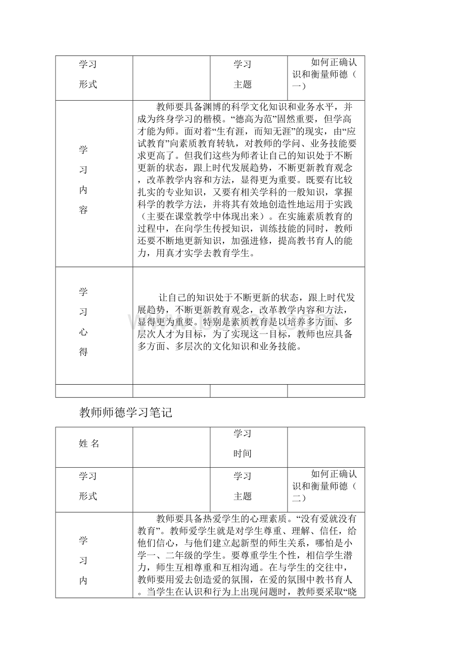 教师师德学习笔记分析.docx_第2页