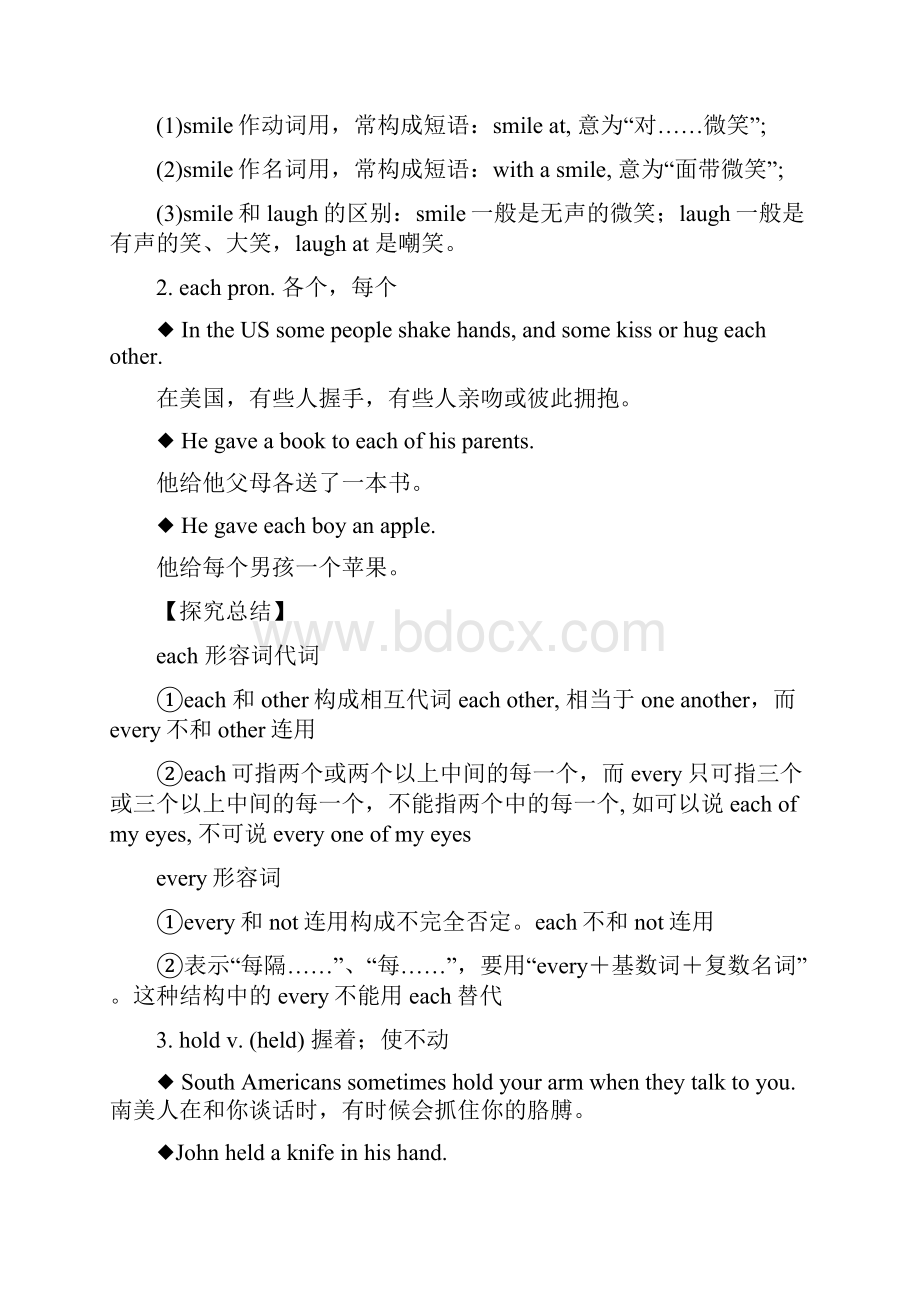 七年级英语下册 Module 11 Body language词汇篇试题 新版外研版.docx_第2页