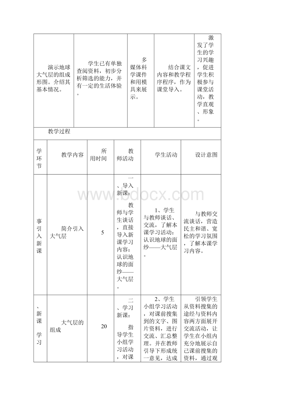 《地球的面纱》表格式教学设计.docx_第3页