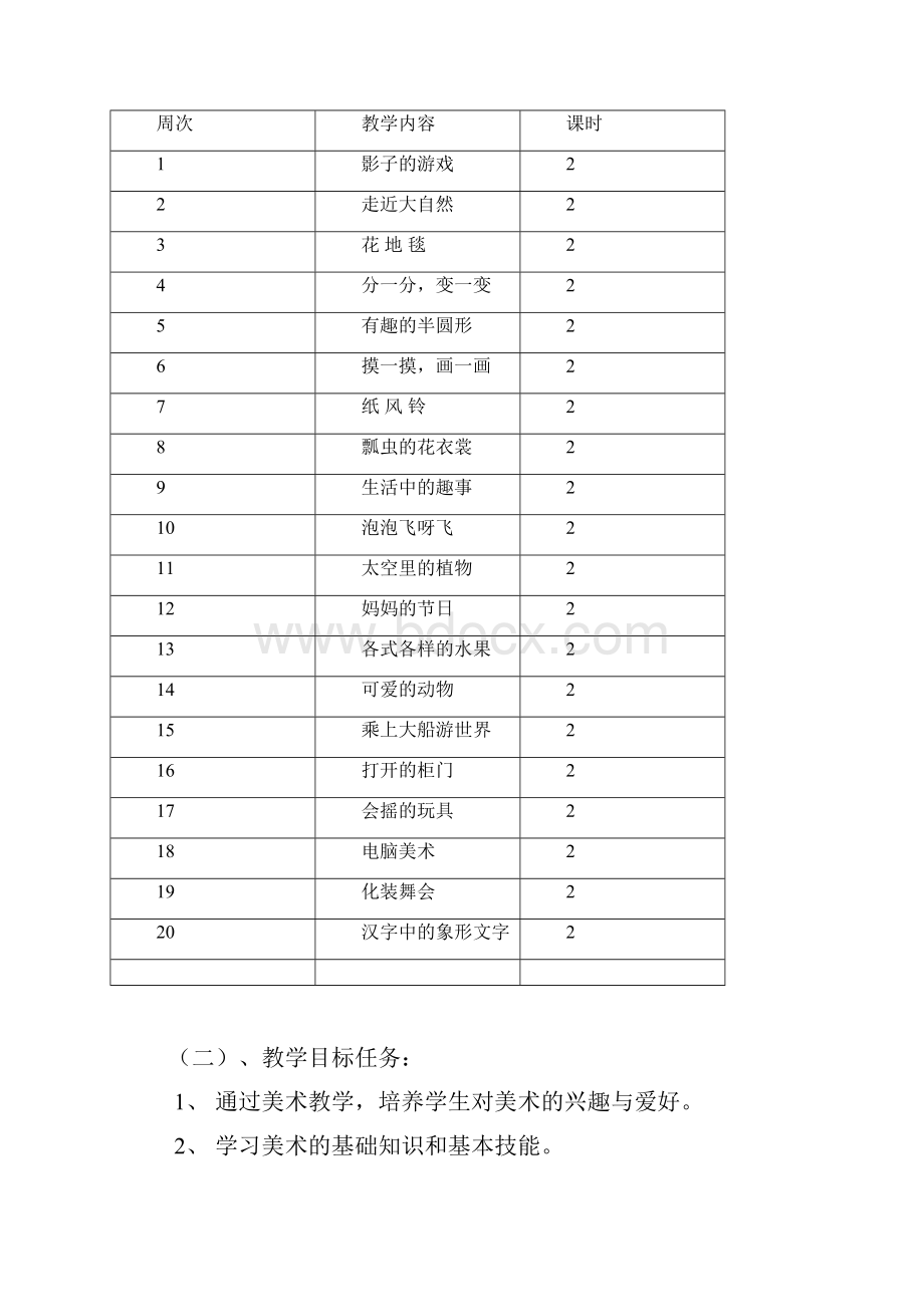 人教版小学美术一年级下册全册教案Word格式.docx_第3页