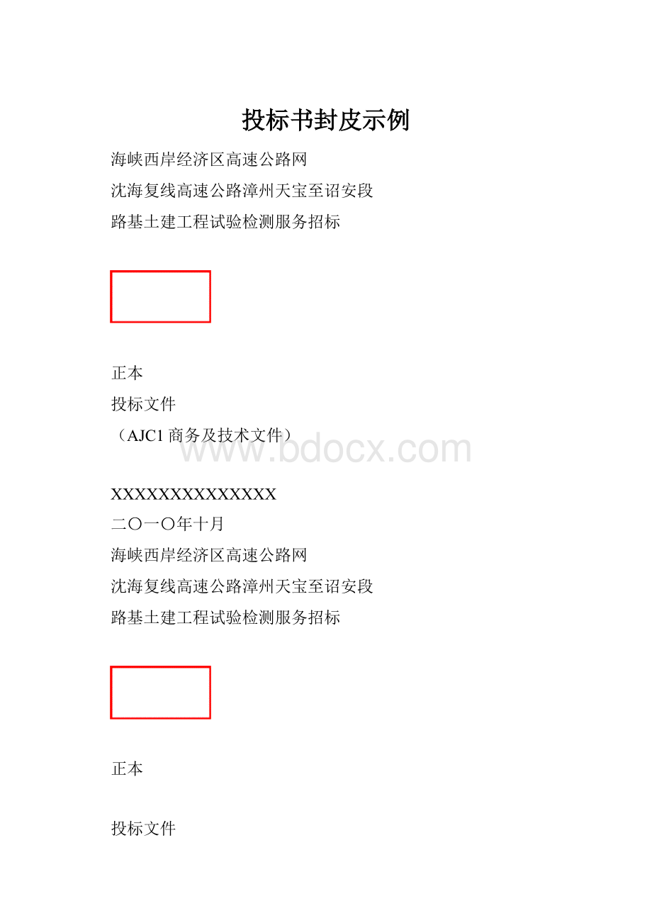 投标书封皮示例.docx_第1页