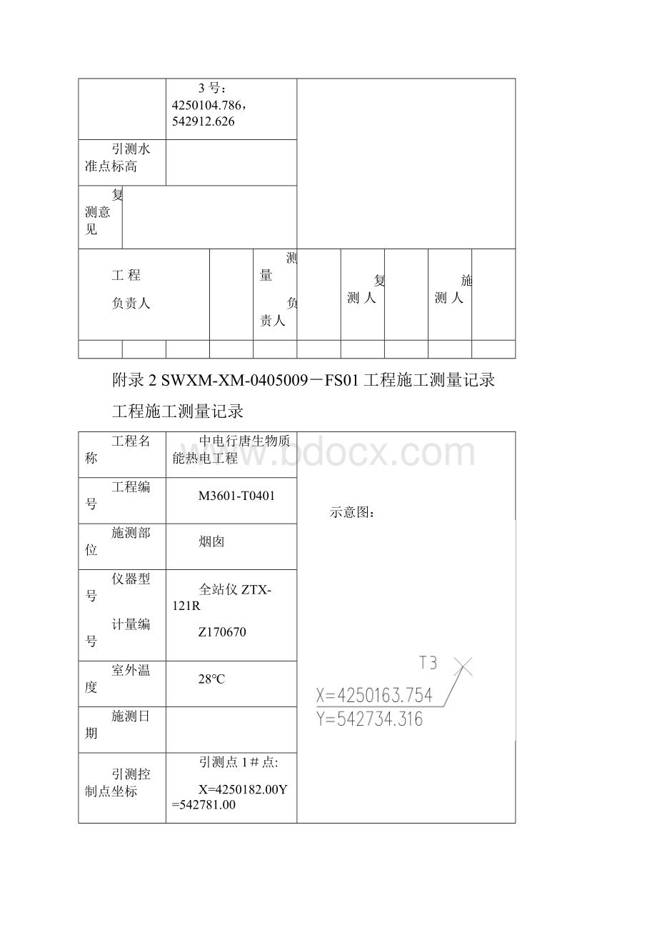 工程控制网测量记录线路复测记录.docx_第2页