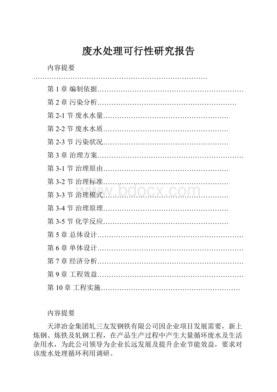 废水处理可行性研究报告.docx