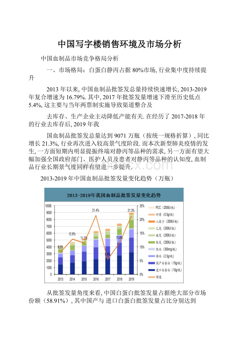 中国写字楼销售环境及市场分析.docx