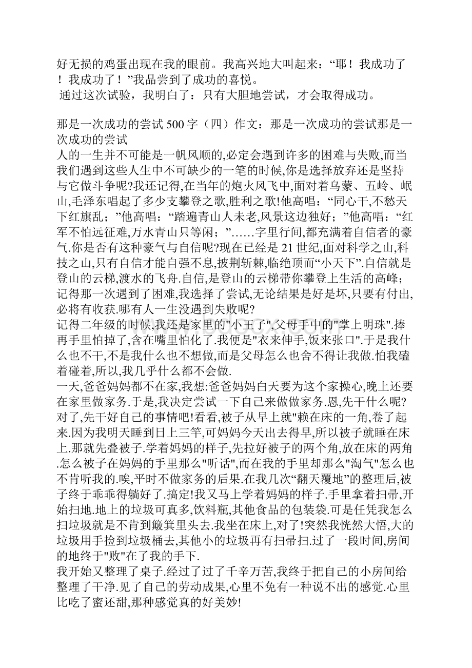 那是一次成功的尝试500字.docx_第3页