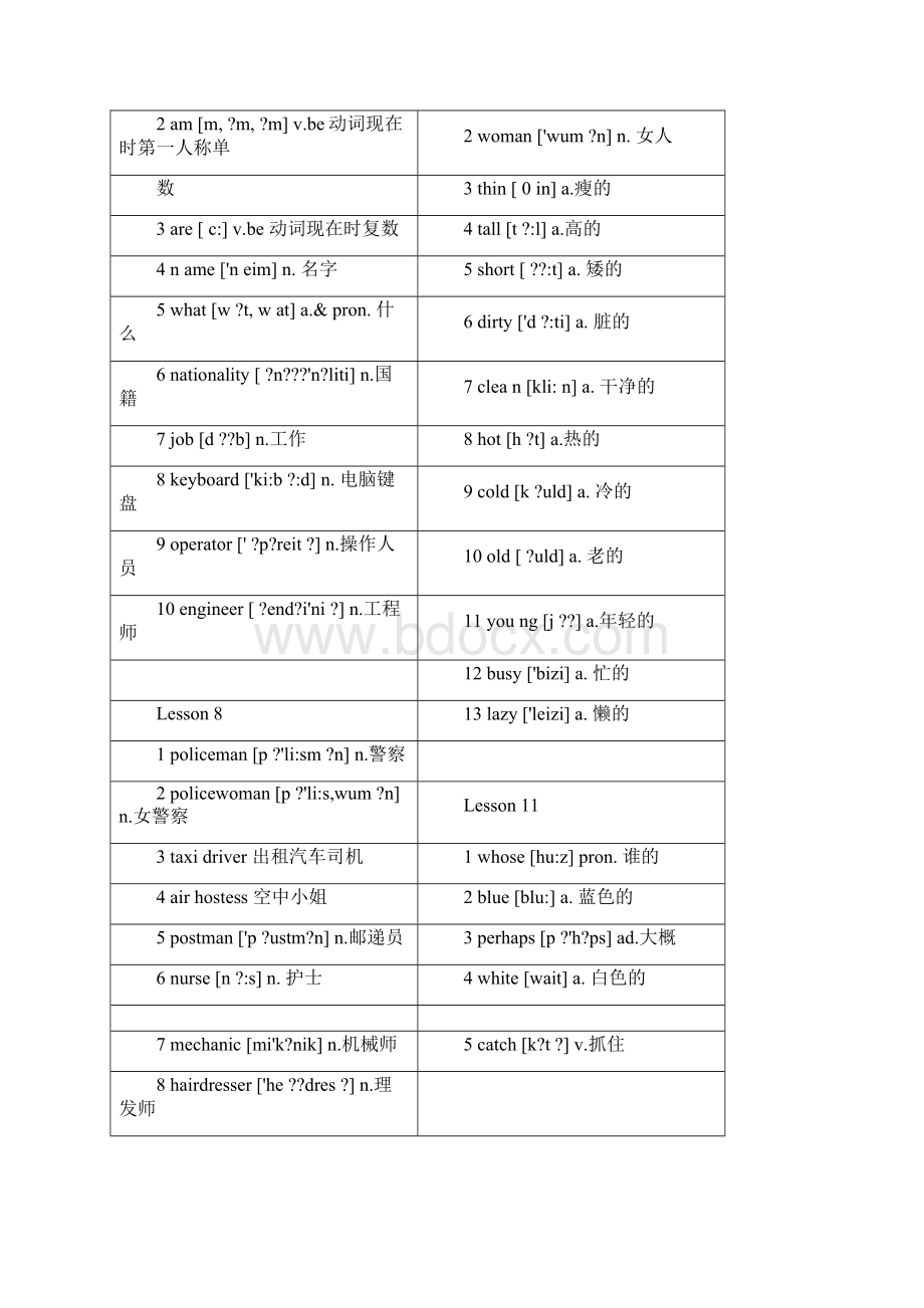 完整版新概念英语第一册单词汇总打印版.docx_第3页