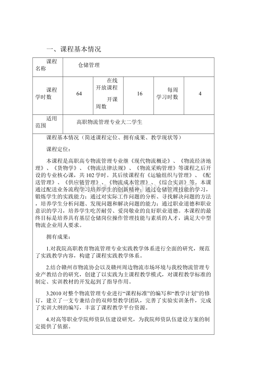 江西省高职院校在线开 放课程建设任务书Word格式文档下载.docx_第2页