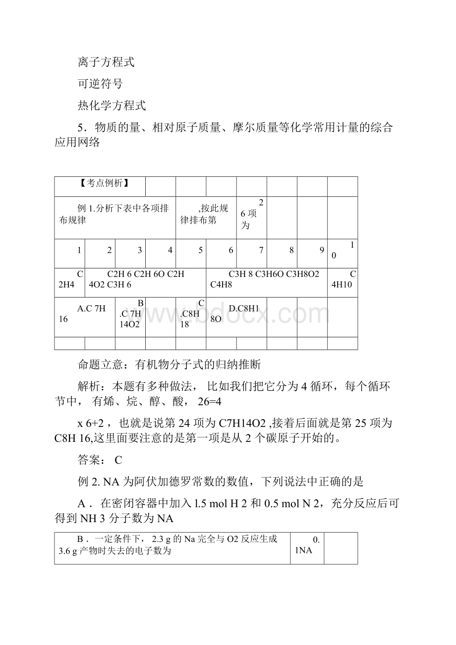 高考化学二轮专题复习精品教考案物质的分类化学用语化学计量含13真题及名校质检题.docx_第3页