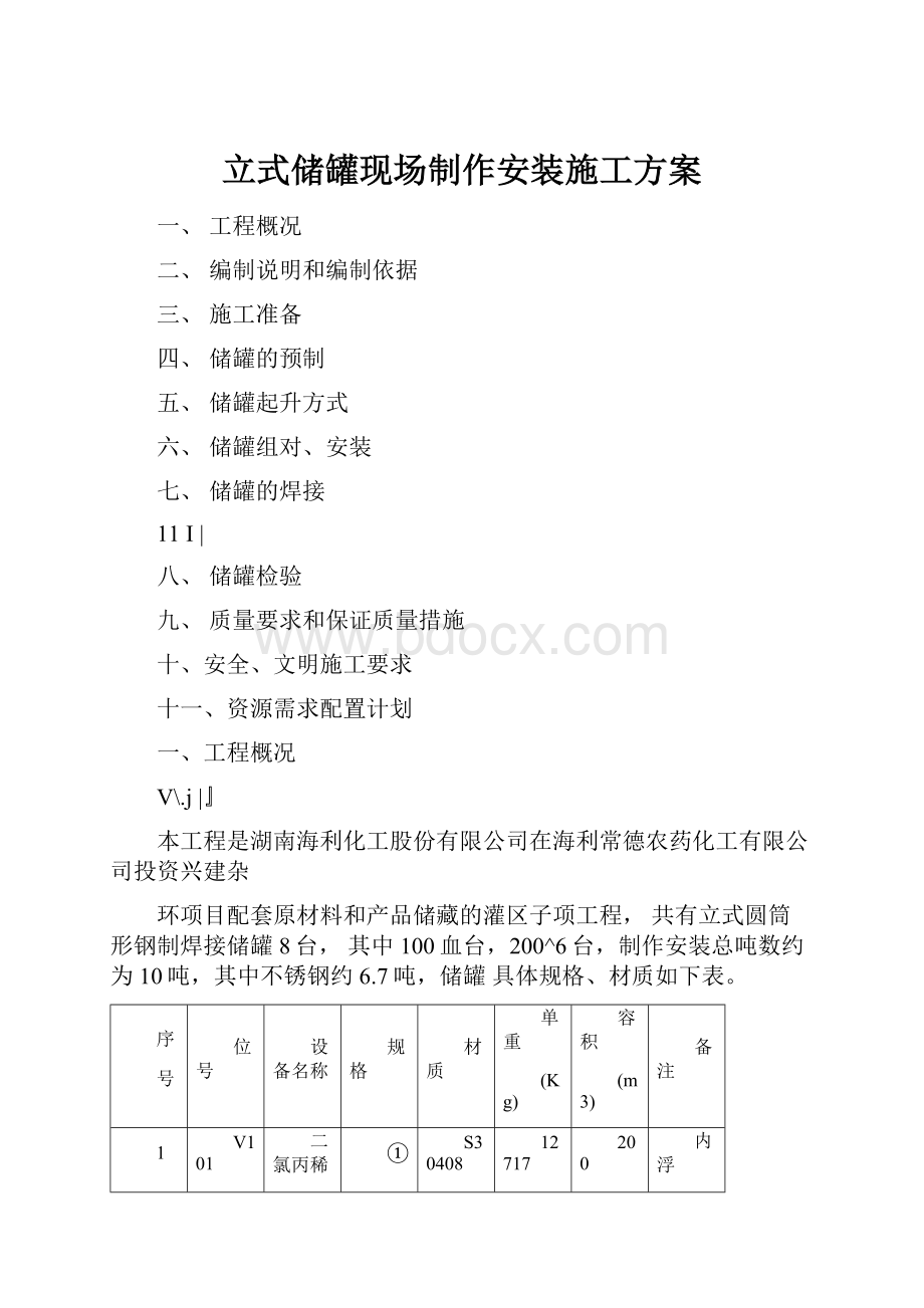 立式储罐现场制作安装施工方案.docx