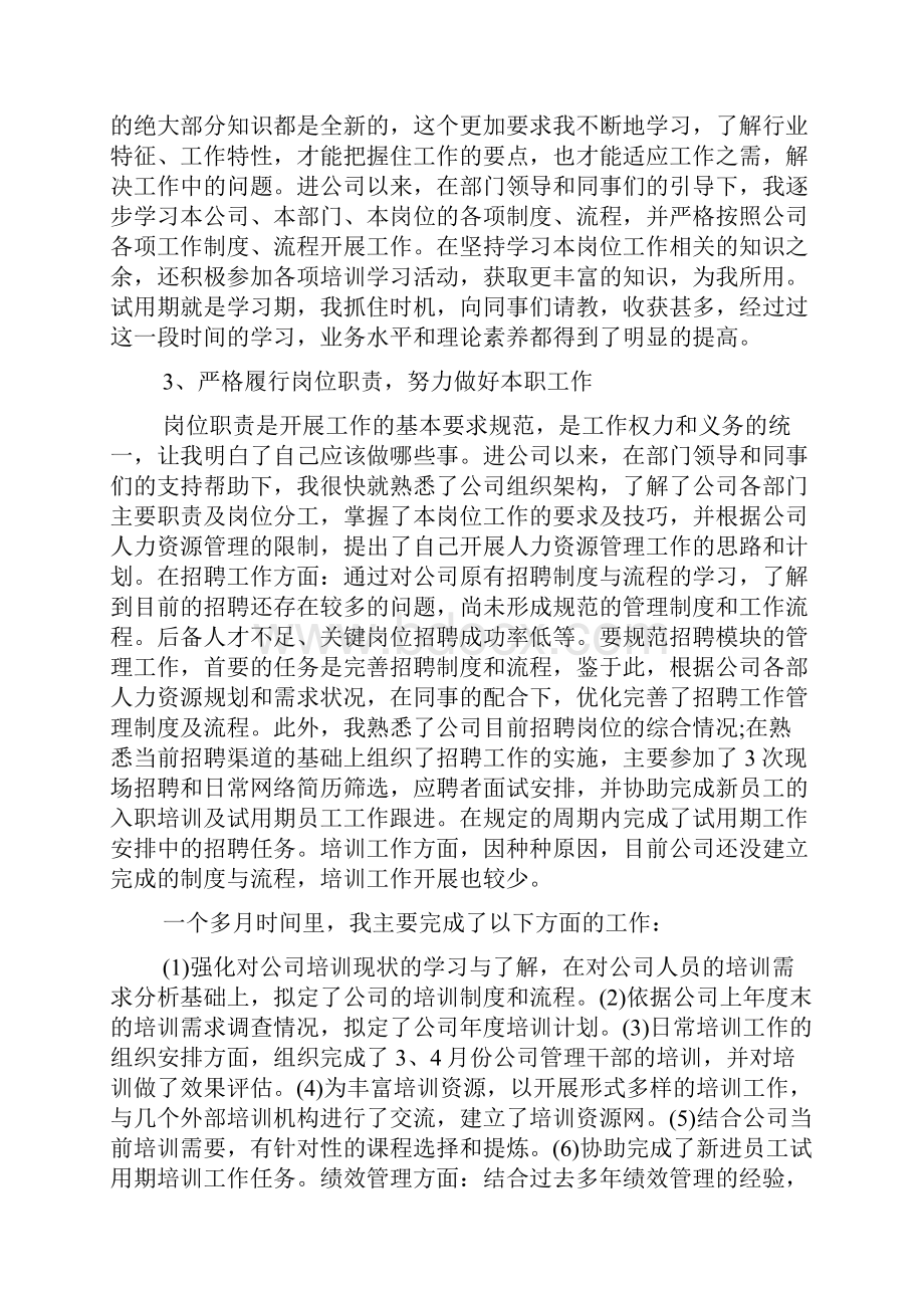 新人人力资源工作总结.docx_第2页