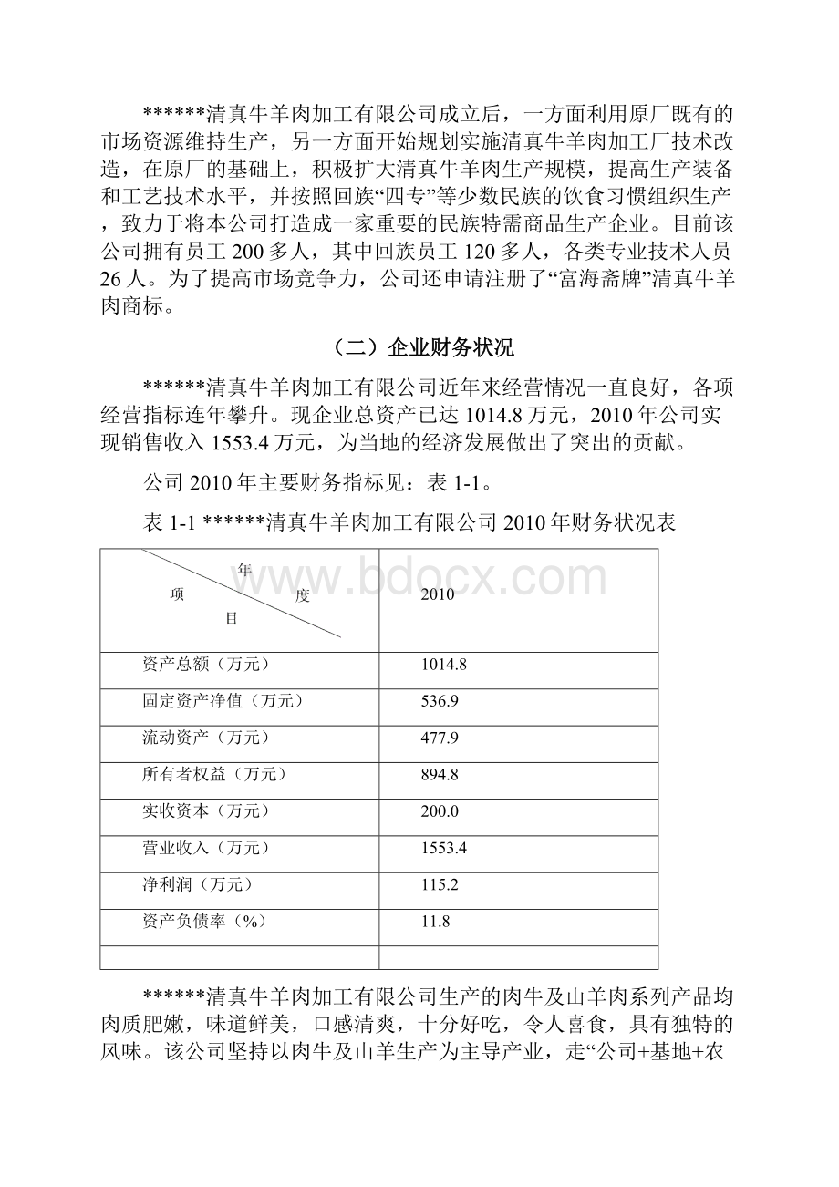 清真牛羊肉万吨冷库及物流项目资金申请报告.docx_第2页