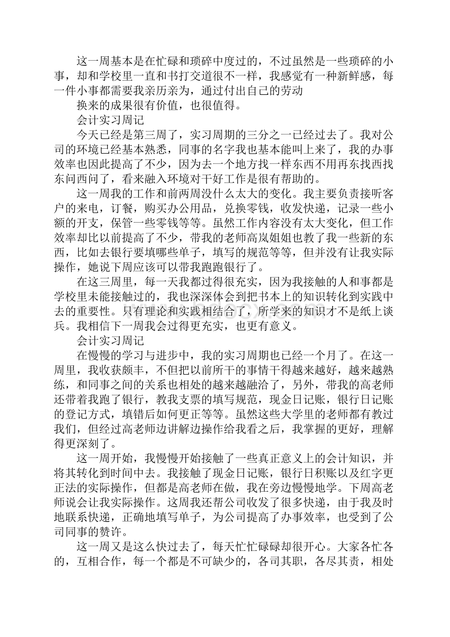 出纳实习周报告范文文档格式.docx_第2页