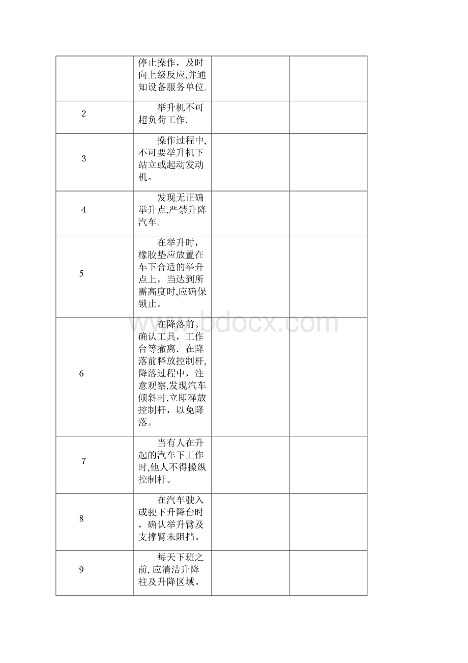 最新汽车维修设备操作规程大全Word下载.docx_第2页