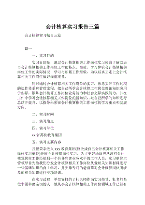 会计核算实习报告三篇.docx