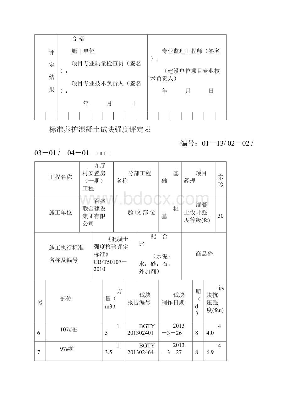 标准养护混凝土试块强度评定表1.docx_第3页