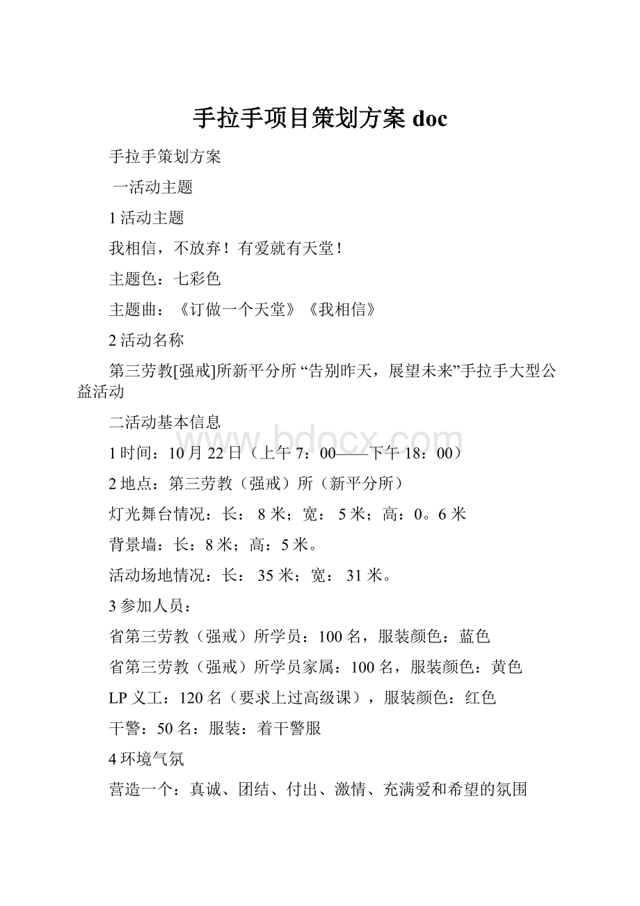 手拉手项目策划方案docWord格式文档下载.docx_第1页