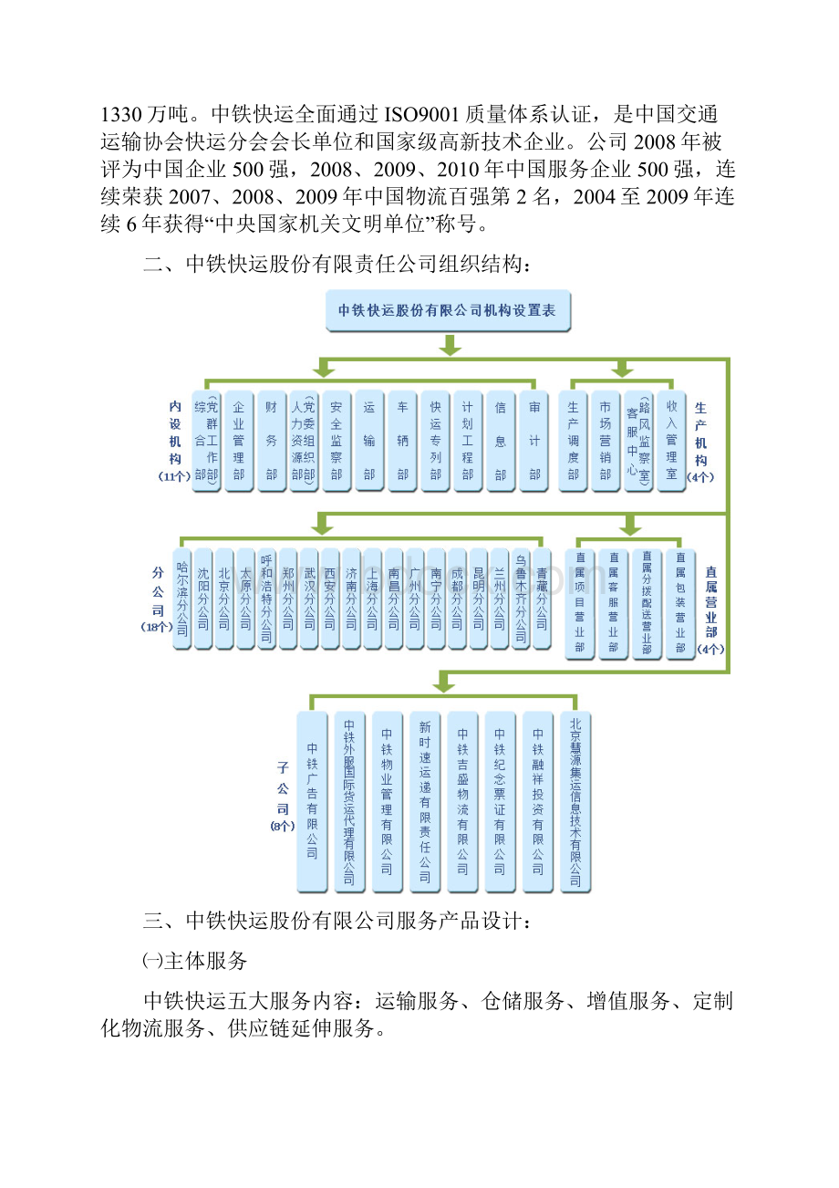 第三方物流企业运作中铁快运课程设计文档格式.docx_第3页