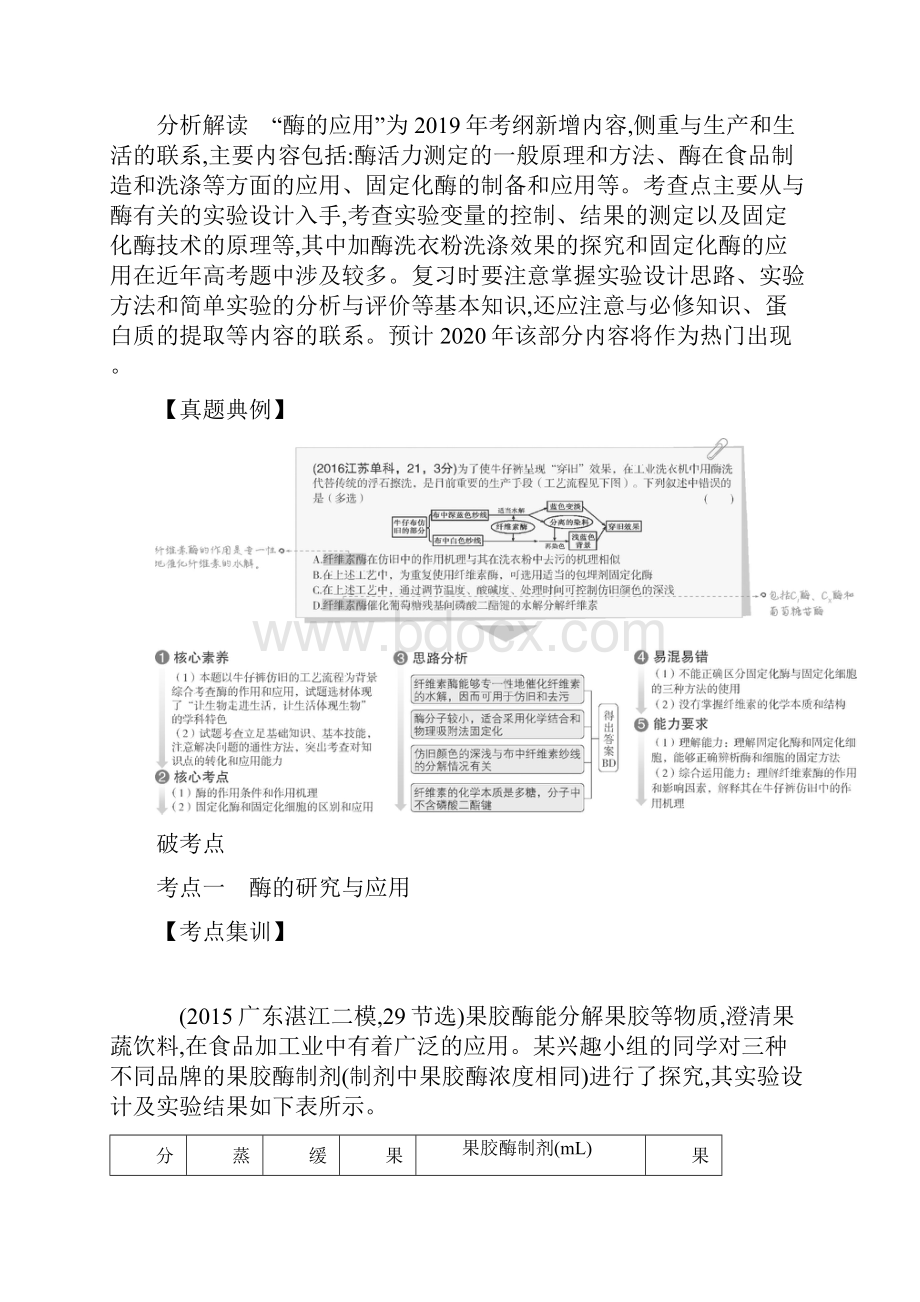 课标版高考生物专题25 酶的应用Word格式.docx_第2页