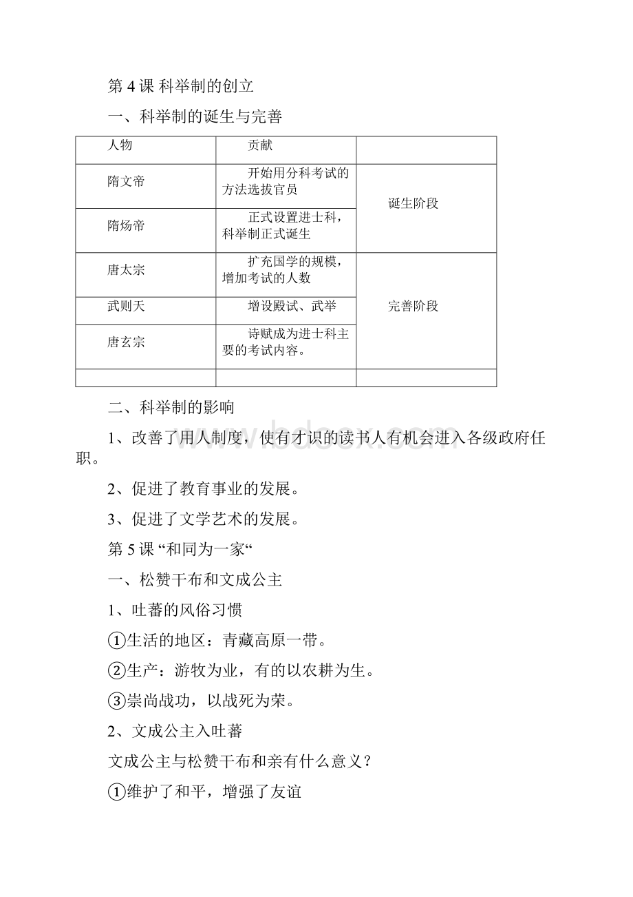 人教版七年级历史下册知识点归纳.docx_第3页