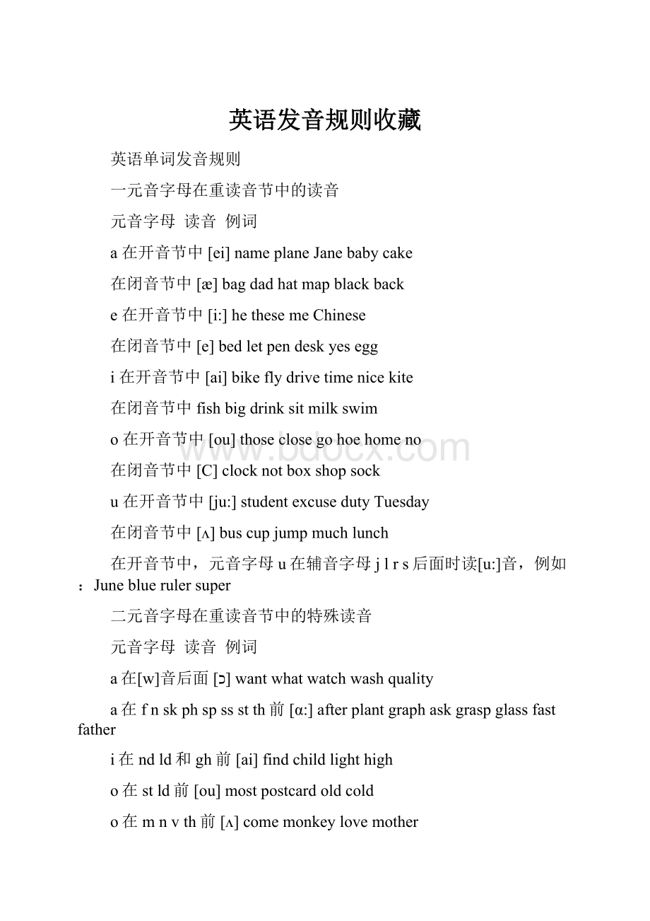 英语发音规则收藏.docx