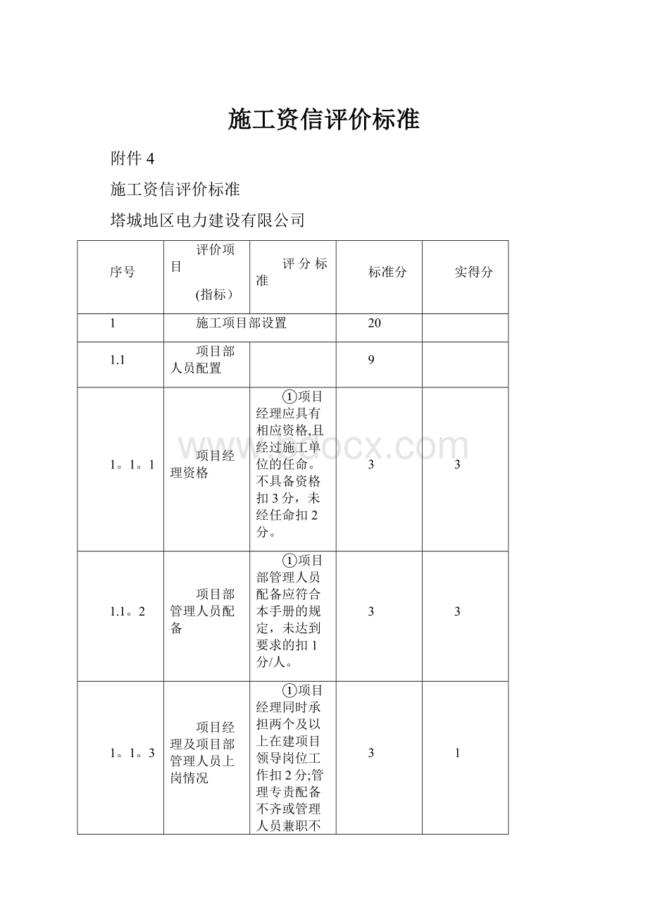 施工资信评价标准.docx_第1页