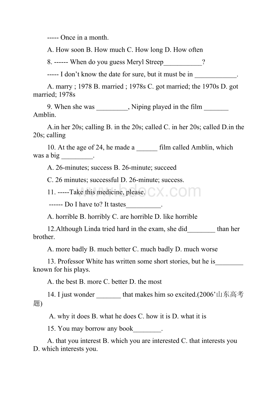 高中英语备课《Module 6 Films and TV Programmes》试题.docx_第2页