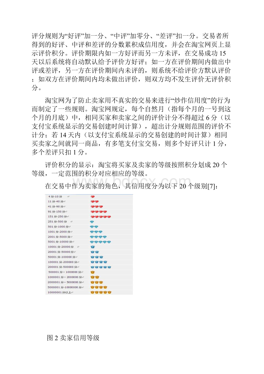 淘宝网ebay易趣京东商城信用评价体系比较.docx_第2页