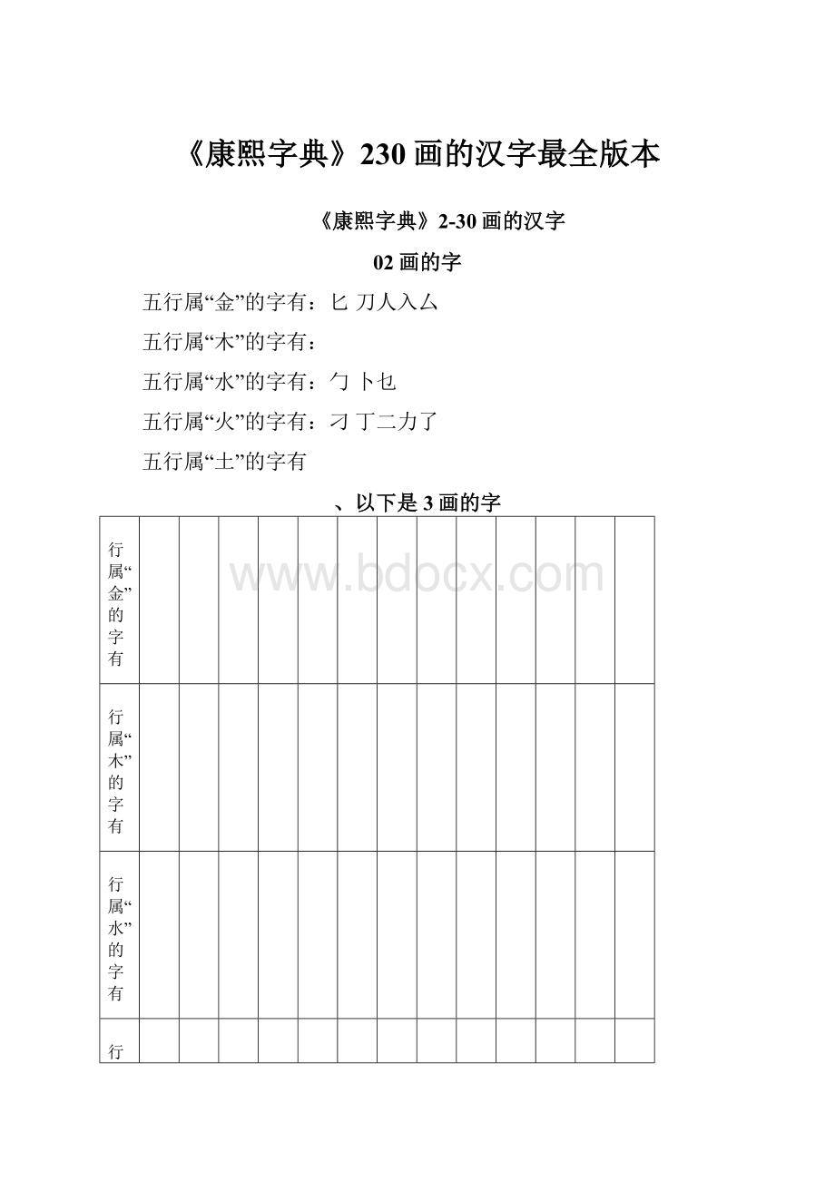 《康熙字典》230画的汉字最全版本.docx