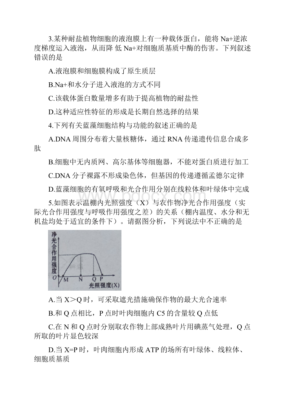 河南省周口市届高三上学期期末抽测调研 生物Word文档格式.docx_第2页